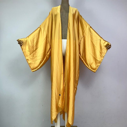 Kimono en soie doré soleil