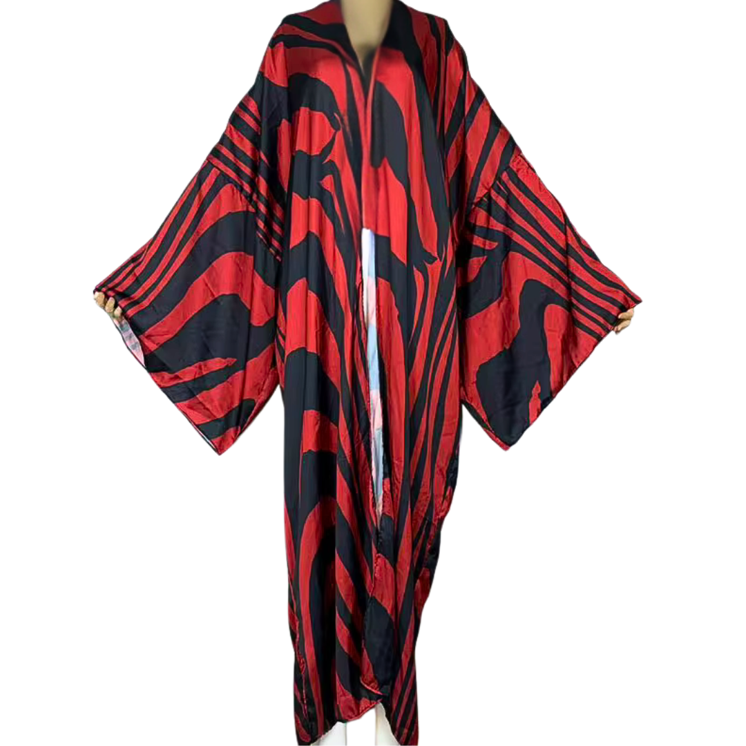 Crimson Rhythm Kimono – Robe Kimono