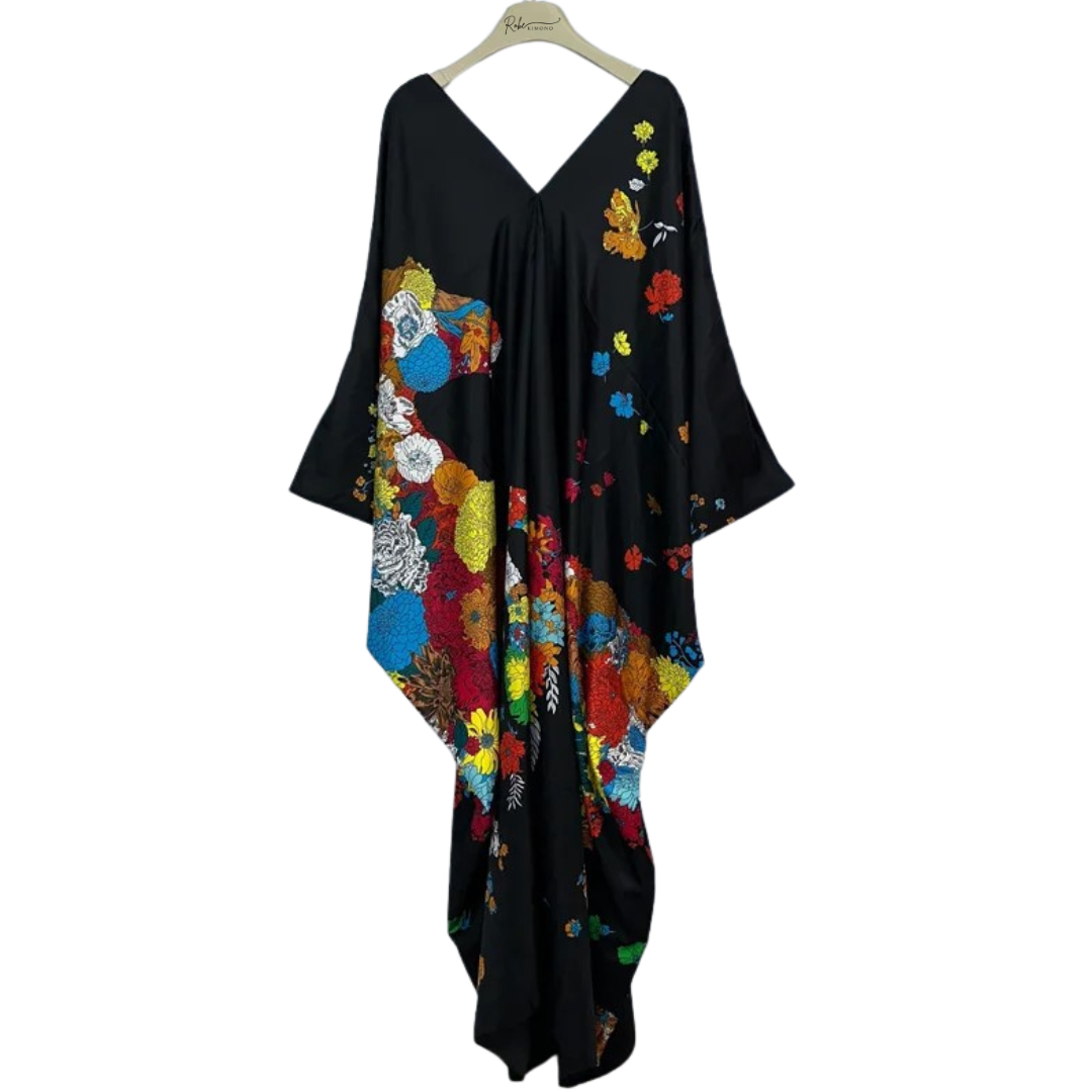 Crimson Flow Kaftan Dress
