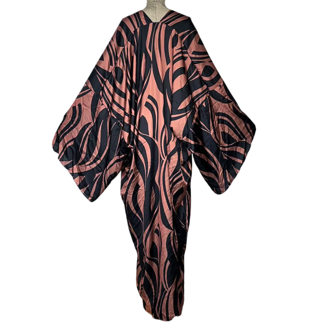 Mocha Rhythm Kimono