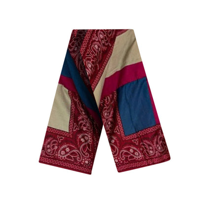 Cinturón estilo fajín bohemio con estampado paisley