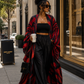 Crimson Rhythm Kimono