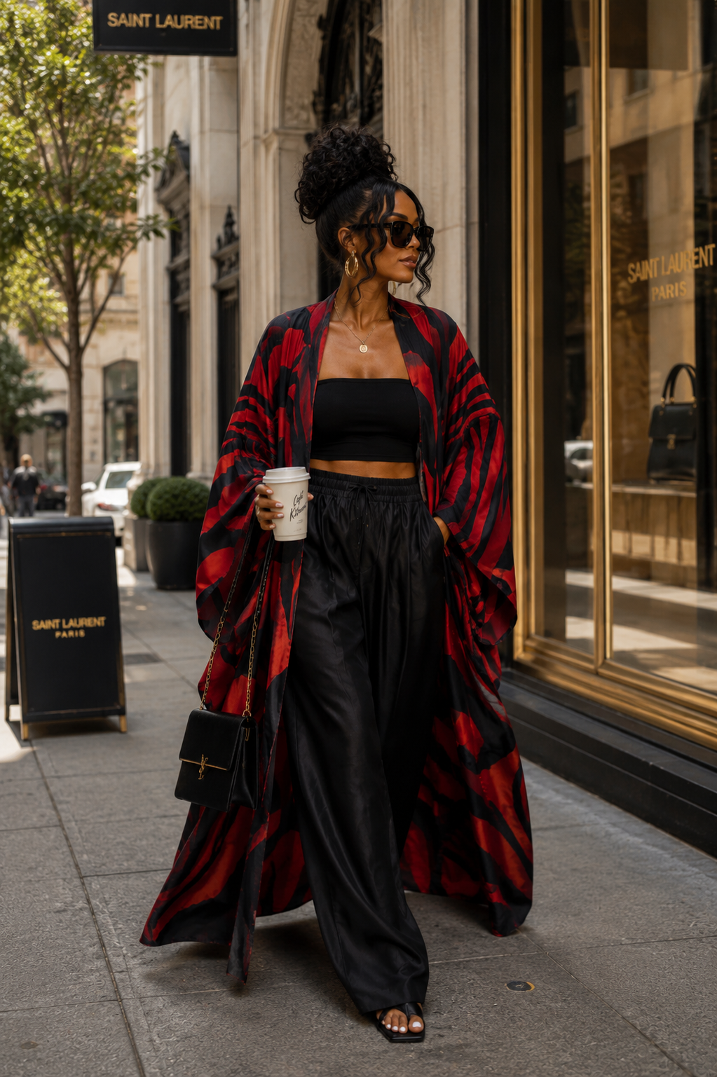 Crimson Rhythm Kimono
