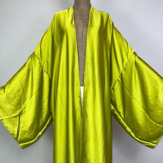 Apple Green Silk Kimono