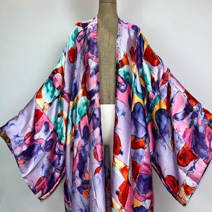 Kimono artístico de lienzo