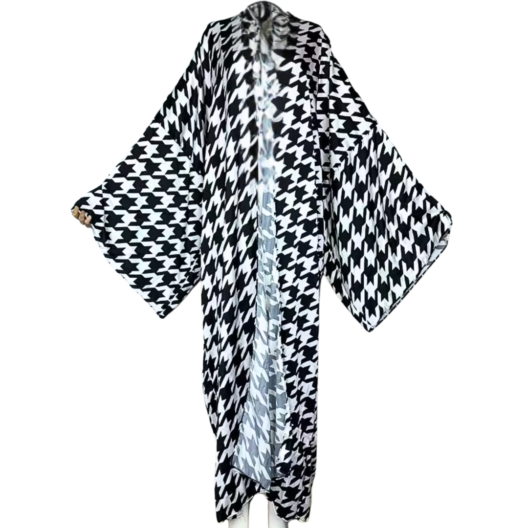 Timeless Houndstooth Kimono
