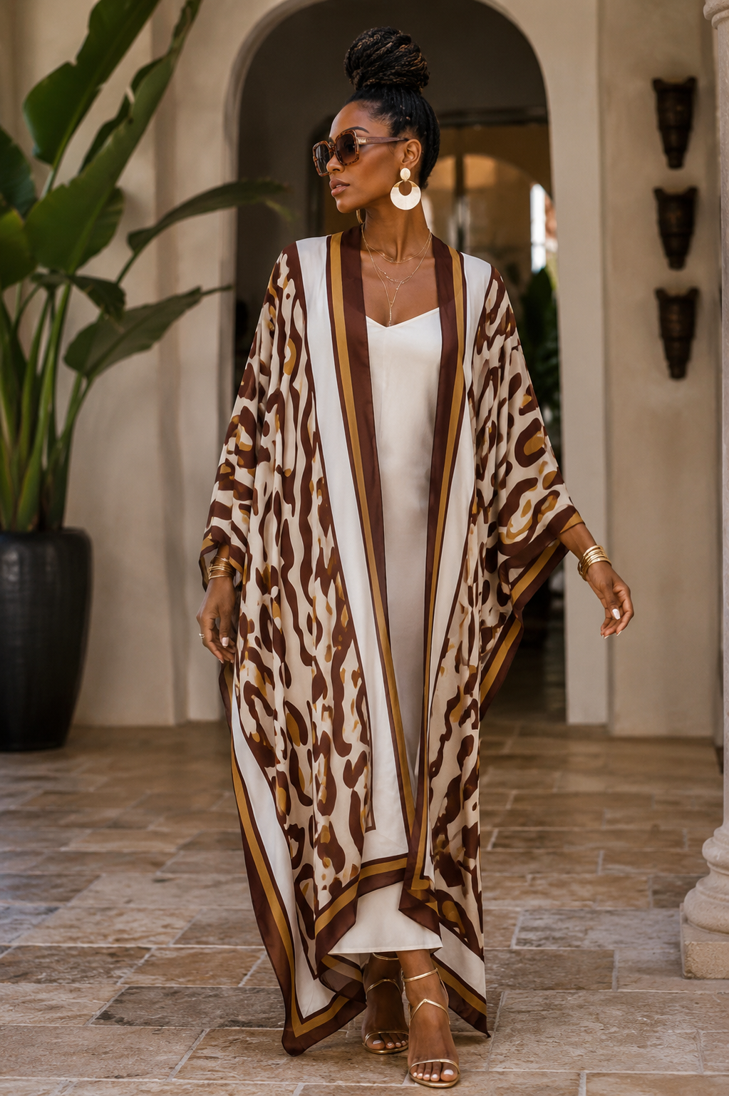 Leopard Affair Kaftan Kimono