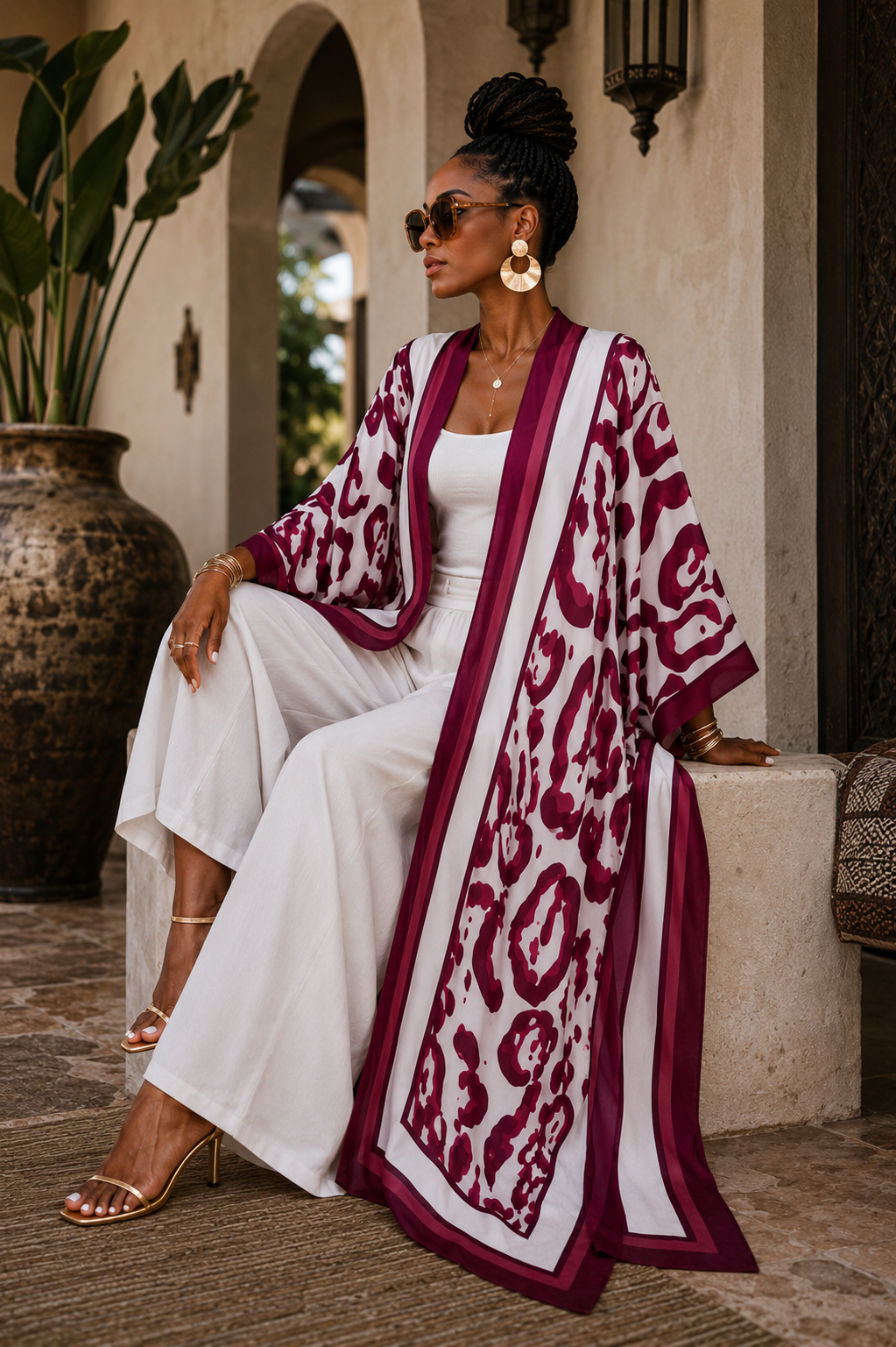 Leopard Affair Kaftan Kimono