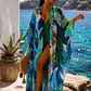 Lagoon Mosaic Silk Kimono