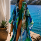 Lagoon Mosaic Silk Kimono