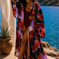 Merlot Orchid Silk Kimono