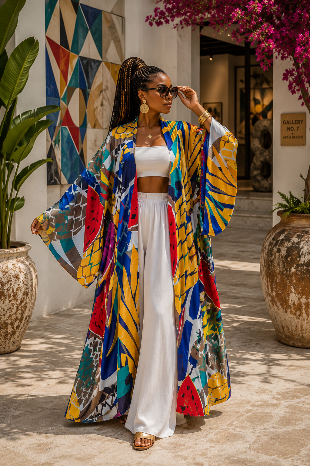 Golden Island Silk Kimono