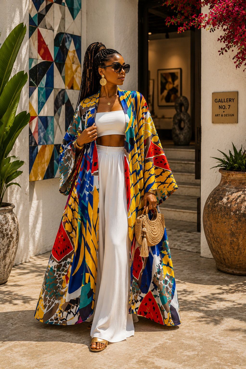 Golden Island Silk Kimono