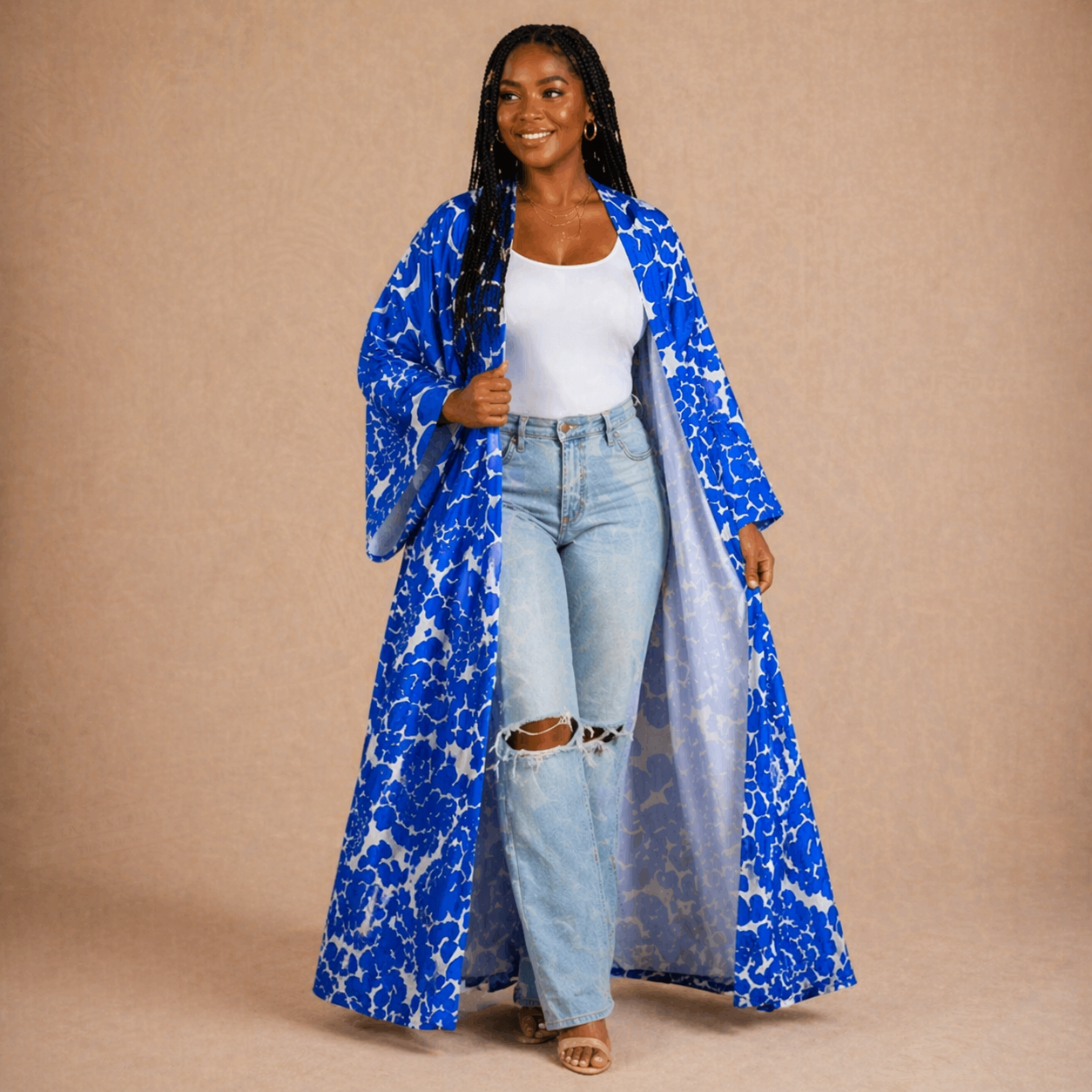 Sapphire Bloom Kimono - Lashawn Janae