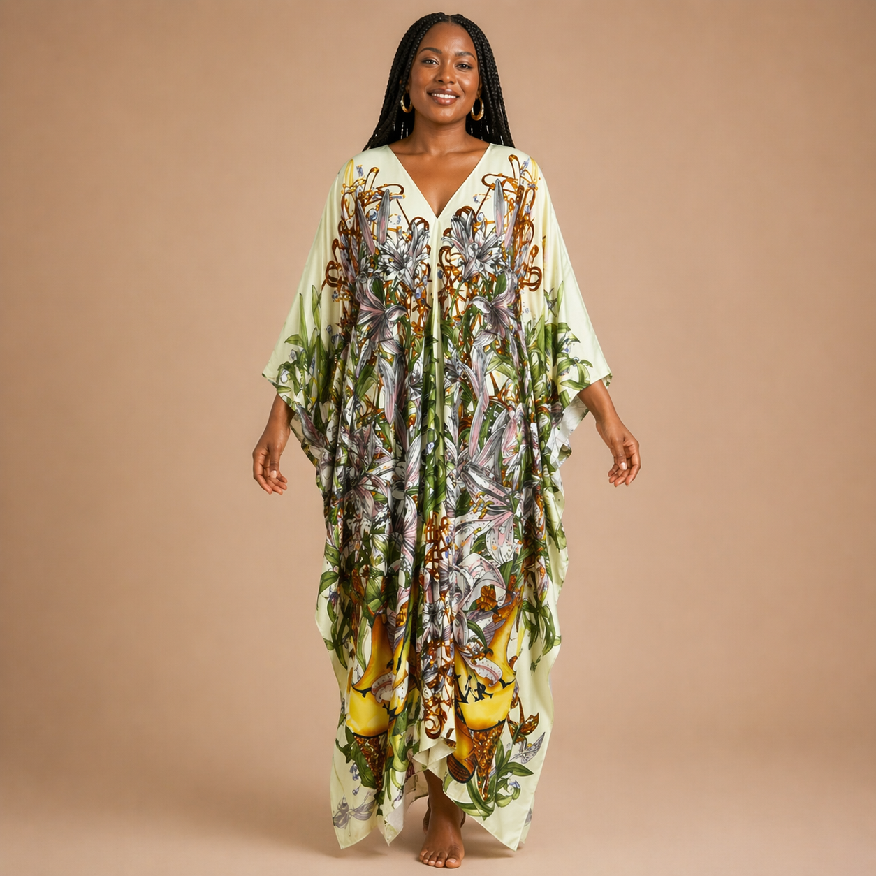 Serene Blossom Kaftan Dress - Lashawn Janae