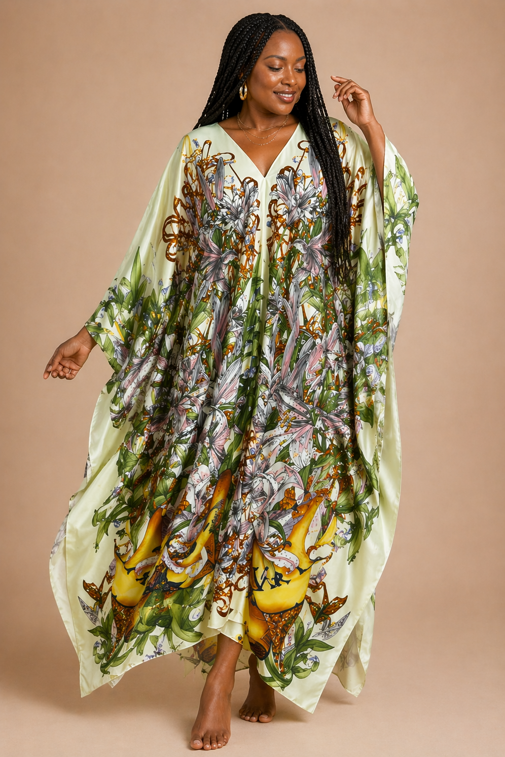 Serene Blossom Kaftan Dress - Lashawn Janae