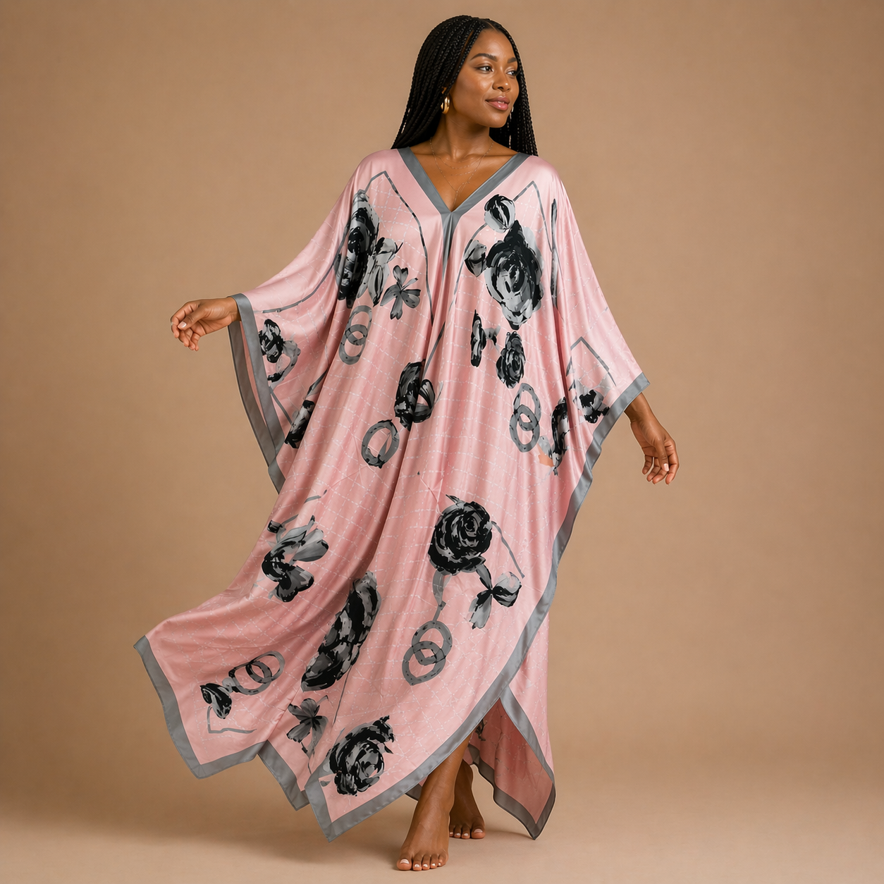 silk kimono kaftan dress Kaftan dresses online. Maroon kimono Kaftan dress by Nuichan
