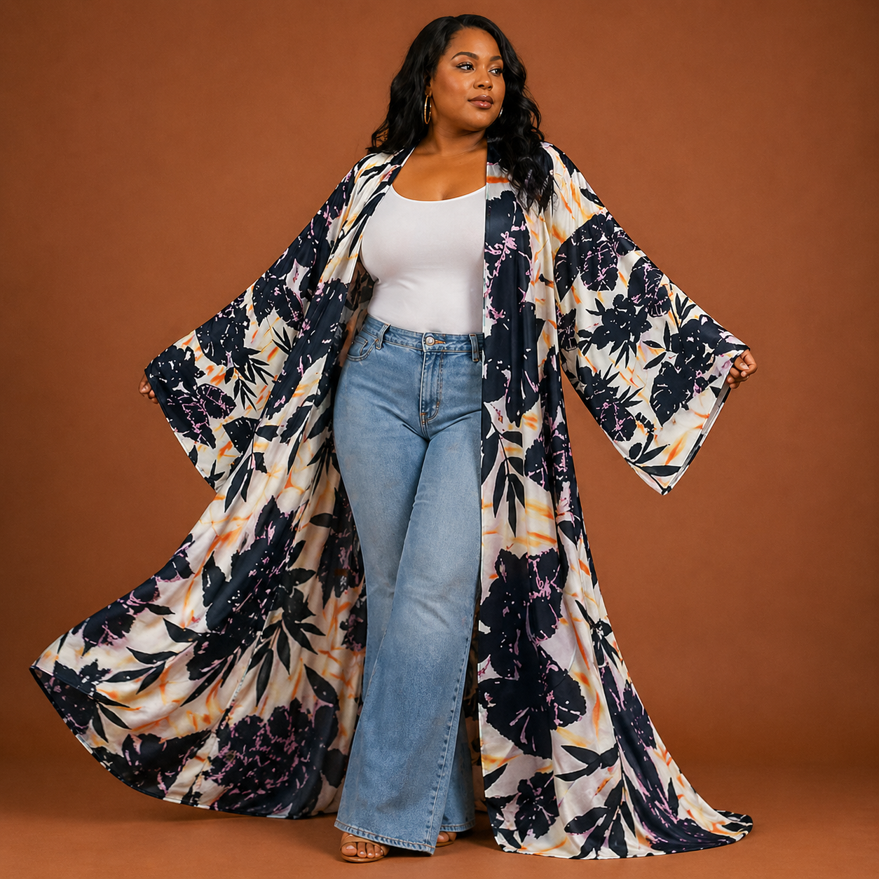 Nightfall Petals Kimono - Lashawn Janae