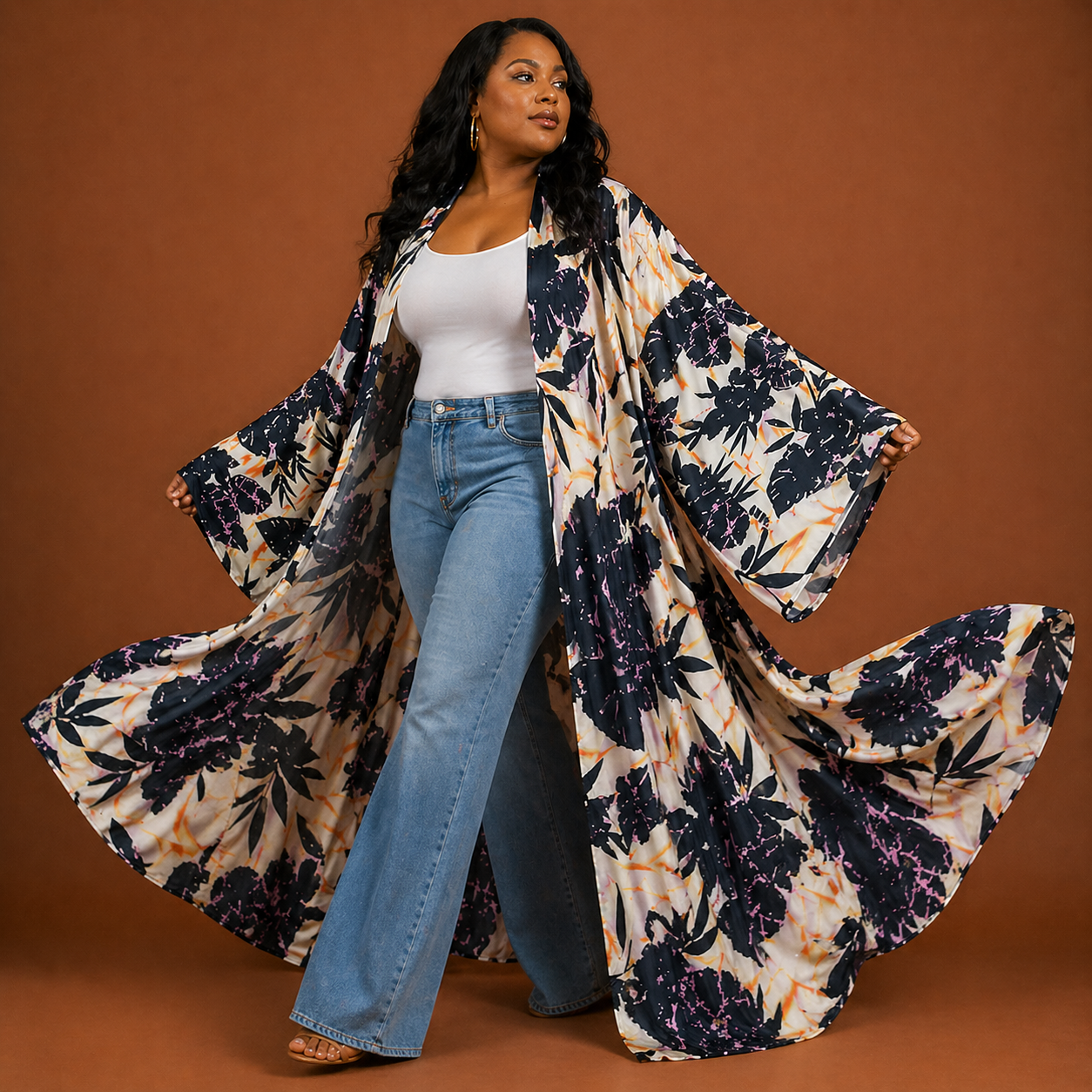 Nightfall Petals Kimono - Lashawn Janae