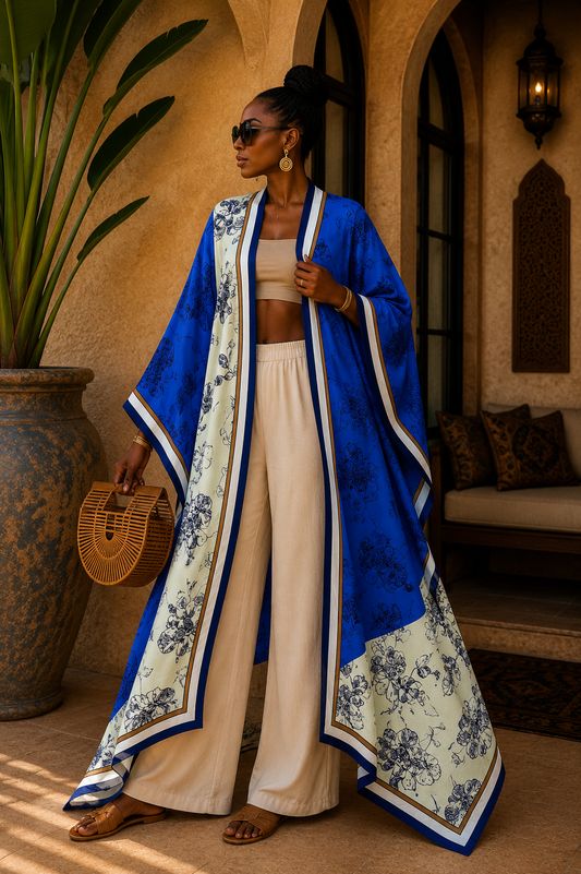 Painted Garden Kaftan Kimono