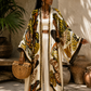 Golden Monarch Linen Kimono