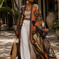 Terracotta Monarch Linen Kimono