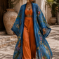Blue Botanica Linen Kimono