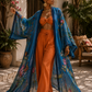 Blue Botanica Linen Kimono
