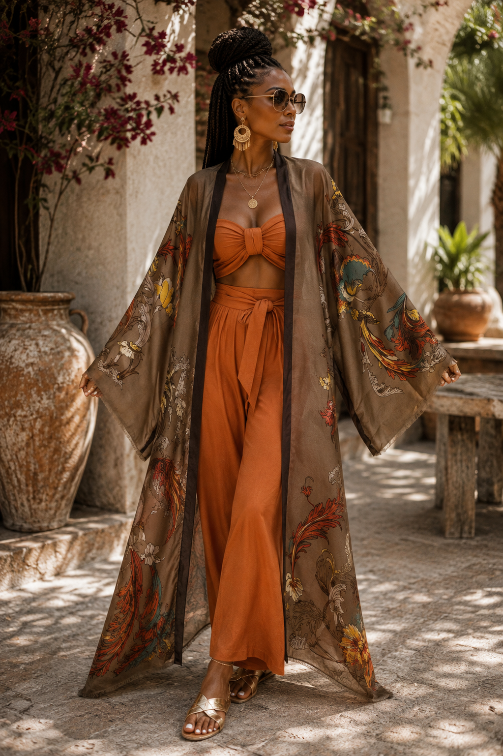 Cocoa Botanica Linen Kimono
