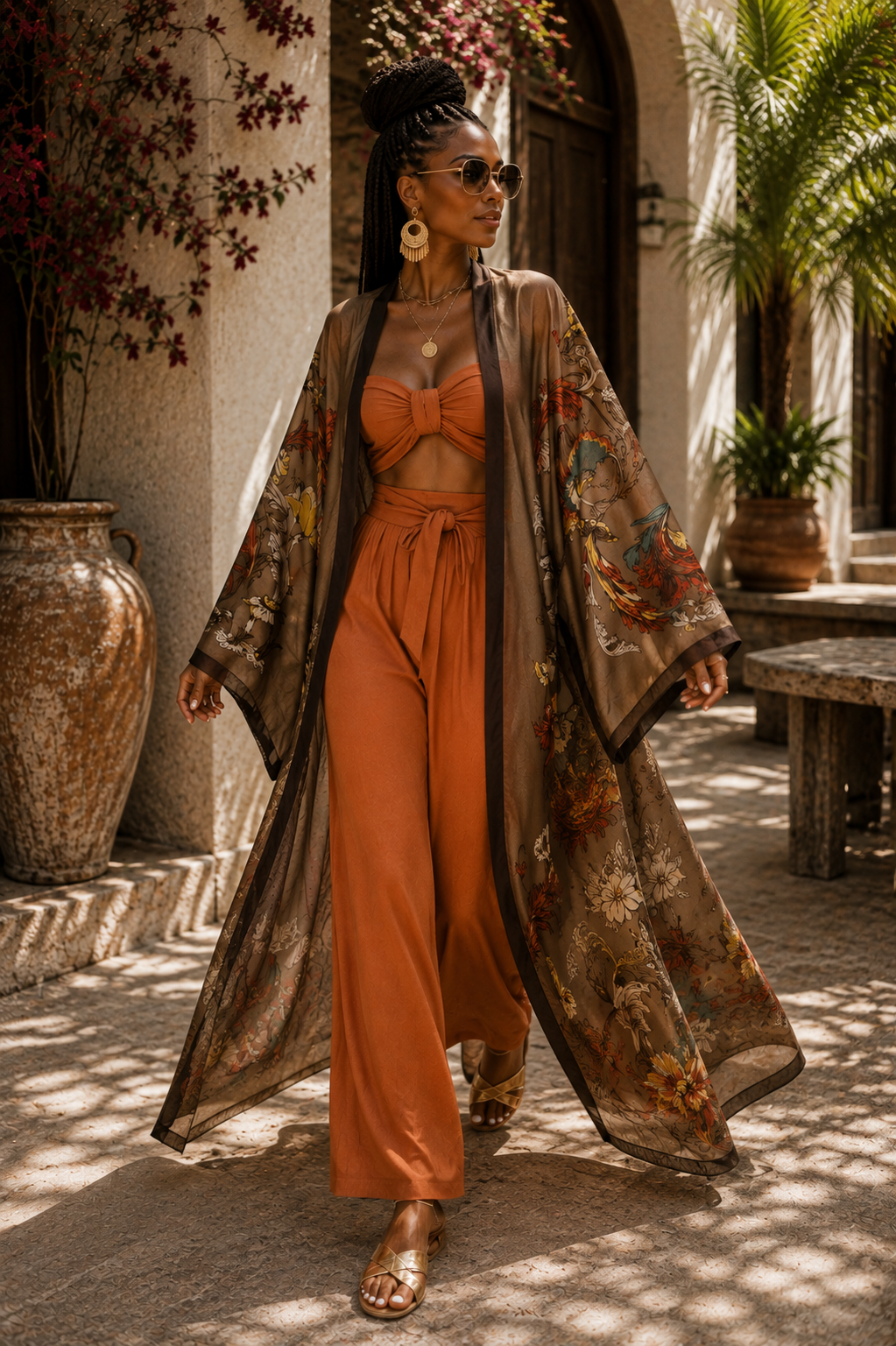 Cocoa Botanica Linen Kimono