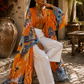 Marigold Safari Linen Kimono