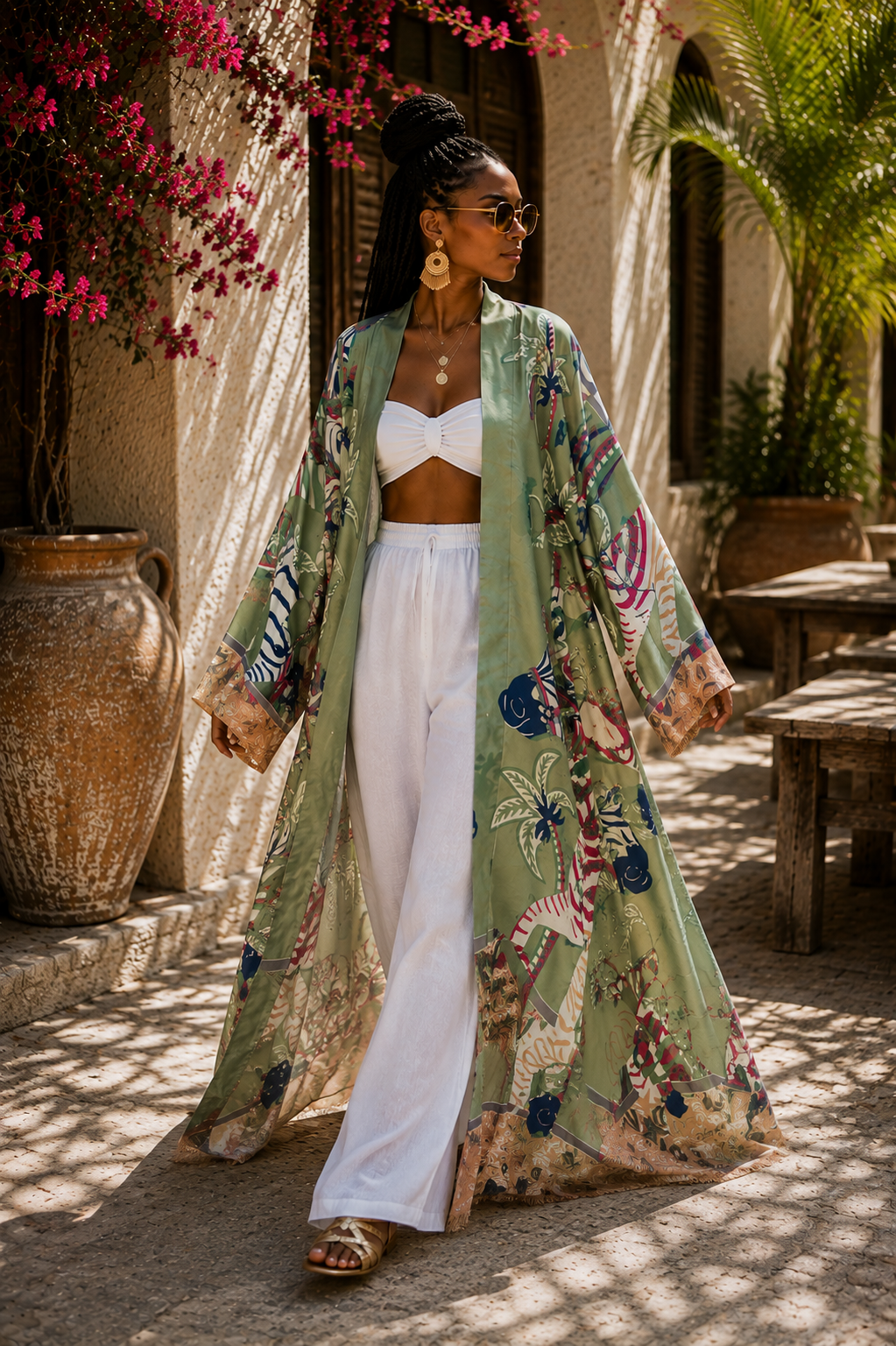 Wild Sage Linen Kimono