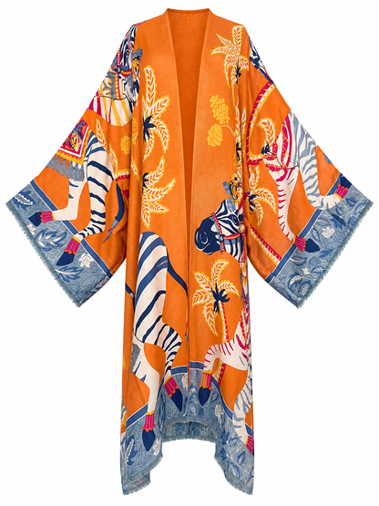 Marigold Safari Linen Kimono