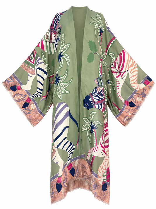 Wild Sage Linen Kimono