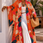Tangerine Dream Linen Kimono