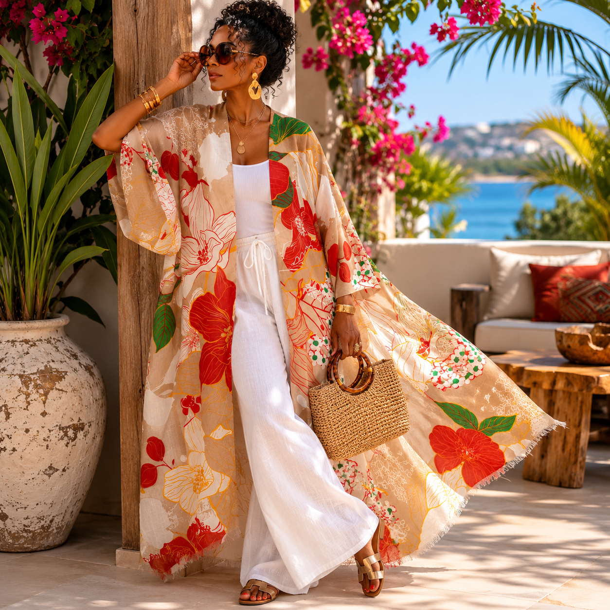 Sunset Botanica Kimono - Lashawn Janae