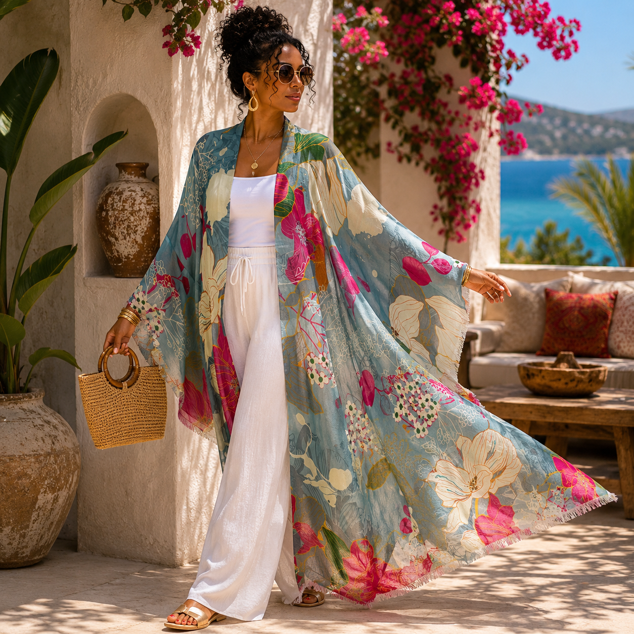 Seaside Garden Kimono - Lashawn Janae