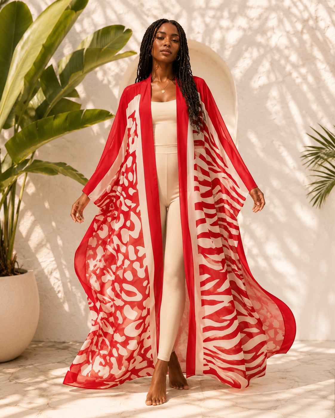 Wild Rouge Sheer Cover Up Kimono