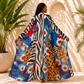 Electric Safari Sheer Cover Up Kimono