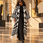Checkmate Fringe Wool Cardigan Kimono