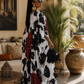 Winter Rose Silk Kaftan Dress