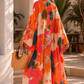 Tangerine Dream Linen Kimono
