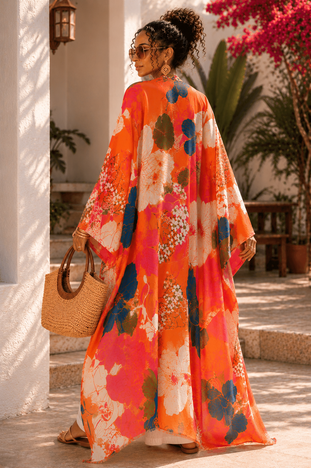 Tangerine Dream Linen Kimono