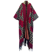 Midnight Rose Hooded Wool Kimono