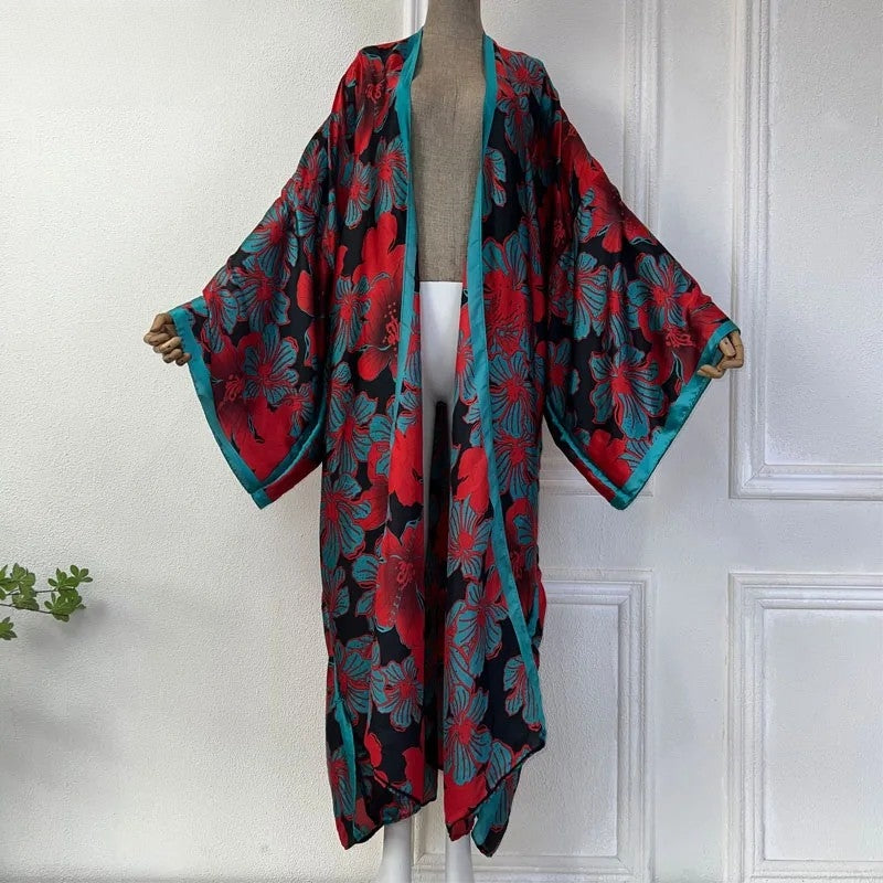 Midnight Blossom Kimono