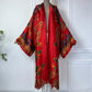 Robe Kimono Paisley Bloom Kimono (Red)