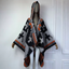 Tribal Chic Hooded Wool Short Kimono