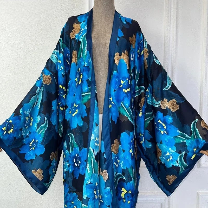 Cobalt Garden Kimono