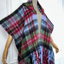 Holiday Plaid Hooded Wool Kimono