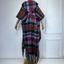 Holiday Plaid Hooded Wool Kimono